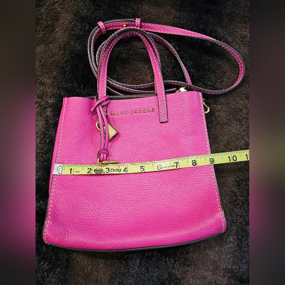 MARC JACOBS Pink Leather Mini Grind Tote with a Dustbag - Picture 11 of 16